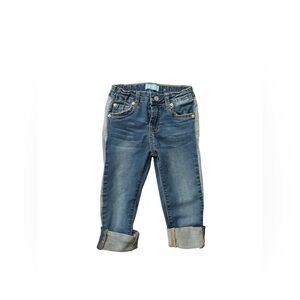 7 for All Mankind “The Skinny” Little Girl Denim Blue Jeans with Stripes Size 5